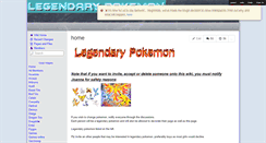 Desktop Screenshot of legendary-pokemon.wikispaces.com