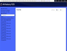 Tablet Screenshot of ahistory103.wikispaces.com