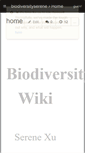 Mobile Screenshot of biodiversityserene.wikispaces.com