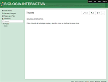 Tablet Screenshot of biologia-interactiva.wikispaces.com