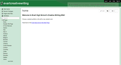 Desktop Screenshot of evartcreativewriting.wikispaces.com