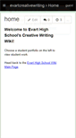 Mobile Screenshot of evartcreativewriting.wikispaces.com