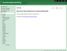 Tablet Screenshot of evartcreativewriting.wikispaces.com