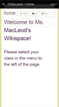 Mobile Screenshot of cmacleod.wikispaces.com