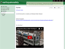 Tablet Screenshot of earthquakesafety.wikispaces.com