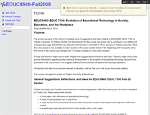 Tablet Screenshot of educ8840-fall2008.wikispaces.com