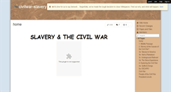 Desktop Screenshot of civilwar-slavery.wikispaces.com