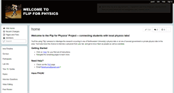 Desktop Screenshot of flip4physics.wikispaces.com