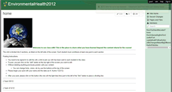 Desktop Screenshot of environmentalhealth2012.wikispaces.com