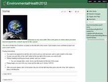 Tablet Screenshot of environmentalhealth2012.wikispaces.com