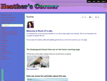 Tablet Screenshot of heatherscorner.wikispaces.com