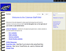 Tablet Screenshot of colemanstaff.wikispaces.com