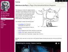 Tablet Screenshot of issphysics.wikispaces.com