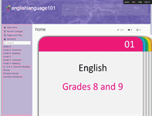 Tablet Screenshot of englishlanguage101.wikispaces.com