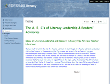 Tablet Screenshot of edes540literacy.wikispaces.com