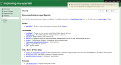 Desktop Screenshot of improving-my-spanish.wikispaces.com