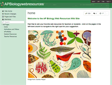 Tablet Screenshot of apbiologywebresources.wikispaces.com