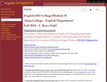 Tablet Screenshot of english101fall2010.wikispaces.com