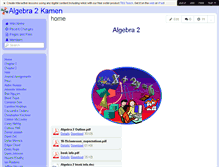 Tablet Screenshot of algebra2-kamen.wikispaces.com