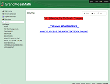 Tablet Screenshot of grandmesamath.wikispaces.com