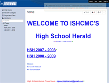 Tablet Screenshot of ishcmc-hsh.wikispaces.com