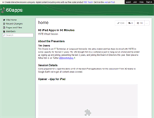 Tablet Screenshot of 60apps.wikispaces.com