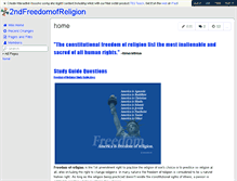 Tablet Screenshot of 2ndfreedomofreligion.wikispaces.com