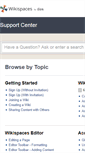 Mobile Screenshot of help.wikispaces.com