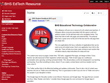 Tablet Screenshot of bhsedtechresource.wikispaces.com
