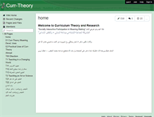 Tablet Screenshot of curr-theory.wikispaces.com