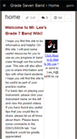 Mobile Screenshot of gradesevenband.wikispaces.com
