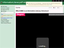 Tablet Screenshot of informationliteracyatfretz.wikispaces.com