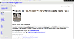 Desktop Screenshot of ancientworldprojectwikis.wikispaces.com