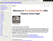 Tablet Screenshot of ancientworldprojectwikis.wikispaces.com