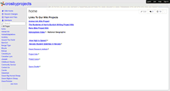Desktop Screenshot of crosbyprojects.wikispaces.com
