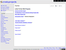 Tablet Screenshot of crosbyprojects.wikispaces.com