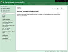 Tablet Screenshot of julie-school-counselor.wikispaces.com