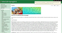 Desktop Screenshot of educ220-spring2010.wikispaces.com
