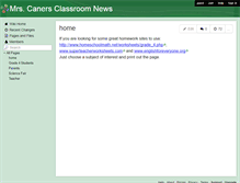 Tablet Screenshot of canersclassroom.wikispaces.com
