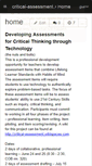 Mobile Screenshot of critical-assessment.wikispaces.com