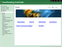 Tablet Screenshot of lionsreading-2ndgrade.wikispaces.com