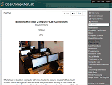 Tablet Screenshot of idealcomputerlab.wikispaces.com