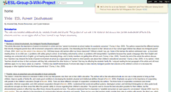 Desktop Screenshot of esl-group-3-wiki-project.wikispaces.com
