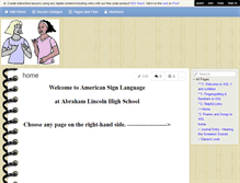 Tablet Screenshot of abrahamlincolnhighschoolasl.wikispaces.com